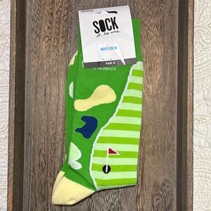 Sock It To Me Men's Golf-Themed Crew Socks - Green